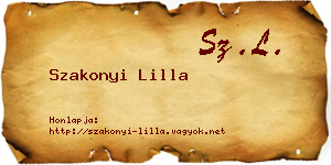 Szakonyi Lilla névjegykártya